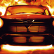 The haunted car from Christine, looking suitably terrifying.